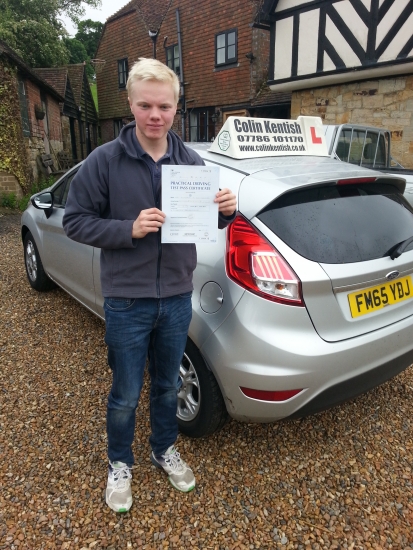 01 June 2016 - Alastair passed 1st time with just 7 minor driving faults Well done Alastair that was a really good result