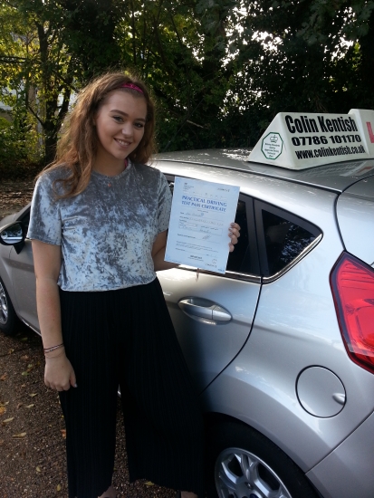 05 October 2017 - Amy passed 1st time with only 4 minor driving faults Well done Amy that was an excellent result