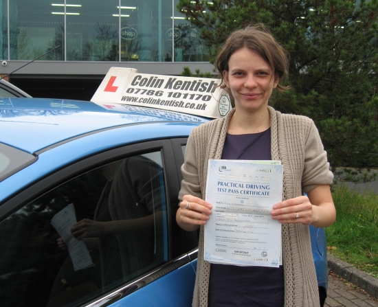 06 November 2012 - Ioana passed with only 4 minor driving faults Well done Ioana that was a really good result
