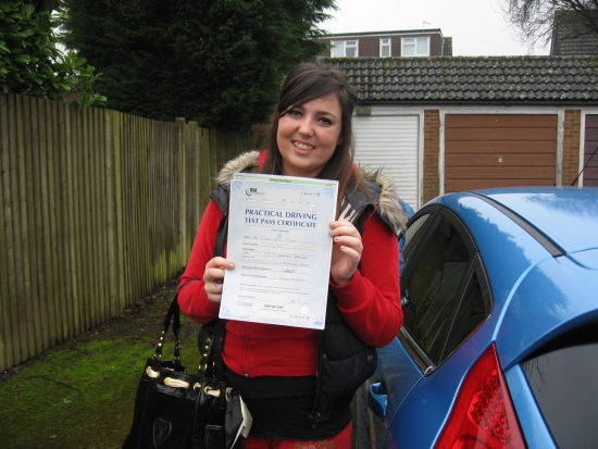 10 January 2013 - Lilly passed 1st time with only 1 minor driving fault Well done Lilly that was a brilliant result