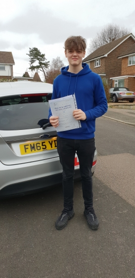 15 January 2019 - Luke passed 1st time with only 3 minor driving faults! Well done Luke, that was an excellent result.