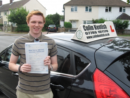 15 August 2013 - Simon passed 1st time with Zero driving faults Well done Simon that was an outstanding amp; absolutely brilliant result It has to be a acute;perfect driveacute; to receive a clean sheetI would recommend Colin to anyone He is patient kind and always helpful Thank you for helping me achieve a great result Simon