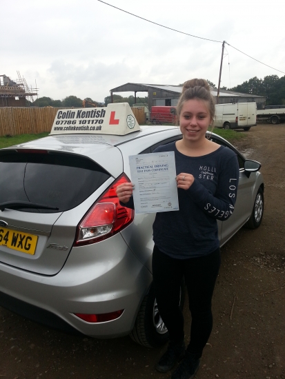 15 October 2015 - Sarah passed 1st time with only 2 minor driving faults Well done Sarah that was an excellent result