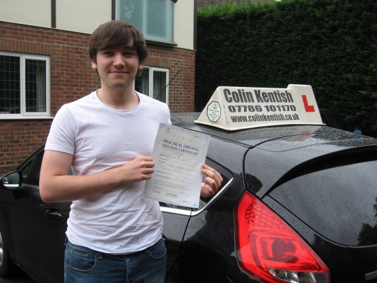 16 August 2013 - Joe passed with only 1 minor driving fault Well done Joe that was a brilliant result