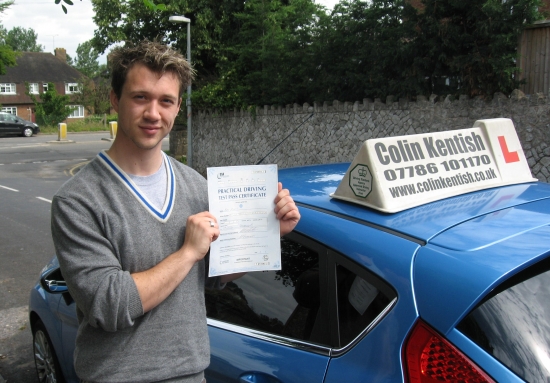 18 July 2012 - Ben passed first time with only 7 minor driving faults Well done Ben that was a really good result