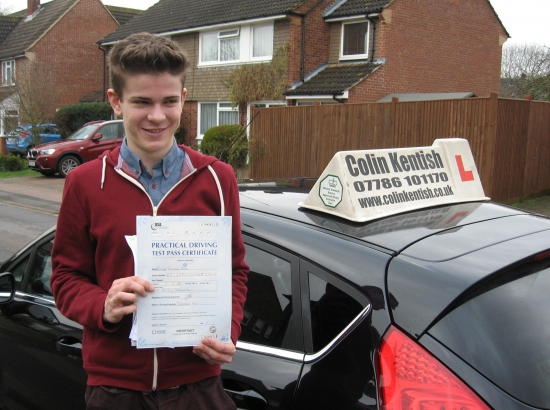 19 March 2013 - George passed 1st time with only 3 minor driving faults Well done George that was an excellent result
