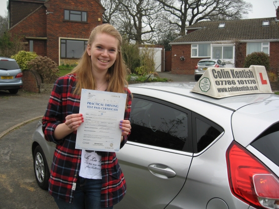 20 March 2015 - Kathryn passed 1st time with only 4 minor driving faults Well done Kathryn that was an excellent result