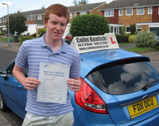 20 August 2012 - Cameron passed first time with only 4 minor driving faults Well done Cameron that was an excellent result