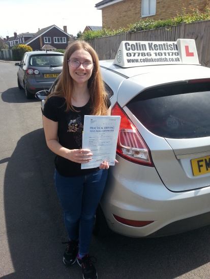 22 May 2017 - Jasmine passed in Sevenoaks on her 2nd attempt Well done Jasmine that was a really good and well deserved result