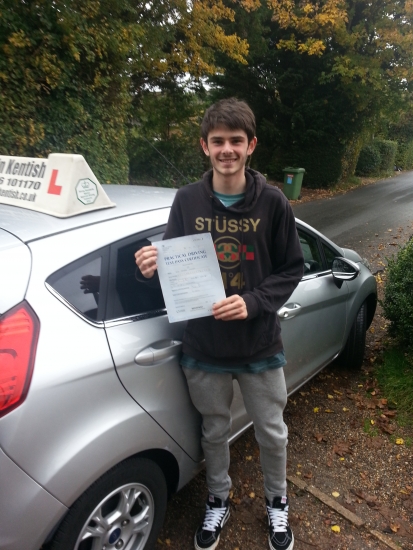 22 October 2015 - Ross passed 1st time with 12 minor driving faults Well done Ross that was a really good result