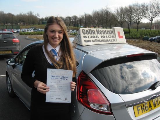 23 March 2015 - Eloise passed 1st time with acute;Zeroacute; driving faults Well done El that was an absolutely brilliant result and with a really nice compliment from the Driving Examiner