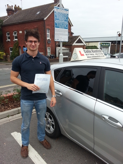 23 October 2015 - Max passed 1st time with 10 minor driving faults Well done Max that was a really good result