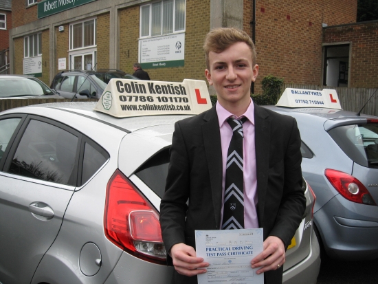 25 February 2015 - Tom passed 1st time with only 5 minor driving faults Well done Tom that was a really good result
