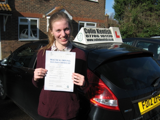 26 February 2014 - Chloe passed 1st time with only 2 minor driving faults Well done Chloe that was a brilliant and well deserved result<br />
<br />

<br />
<br />
Thank you Colin I couldnacute;t have had a better instructor Chloe
