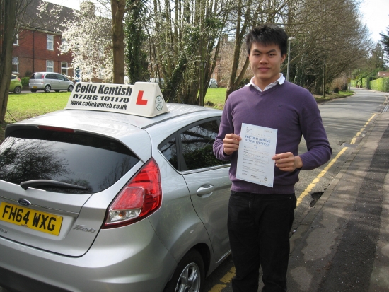 27 March 2015 - Nigel passed 1st time with only 3 minor driving faults Well done Nigel that was an excellent result