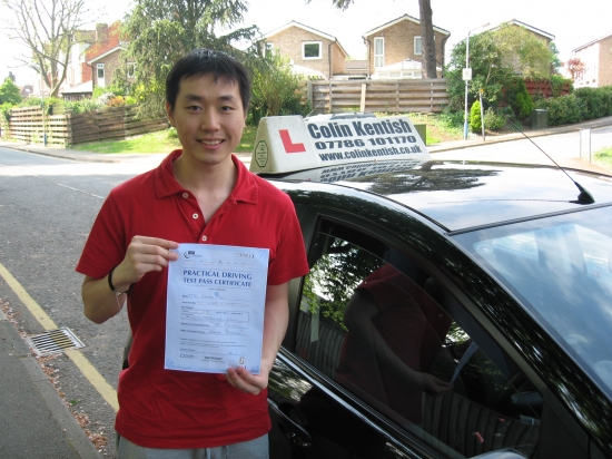 26 April 2011 - Jiahao passed with 7 minor driving faults on his second attempt his first attempt was with a different Instructor You can now drive yourself to and from your University in Southampton Well done Jiahao