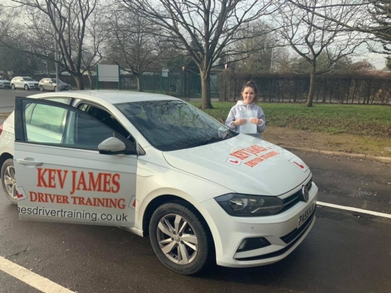 Brilliant drive Asha. Well Done! 22nd January 2020 at Derby Test Centre