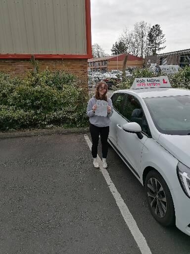 Many congratulations to a very happy Hannah Millington of Portishead on an excellent drive and well deserved pass at Weston Super Mare with ZERO faults at Weston Super Mare on 5th April 2022