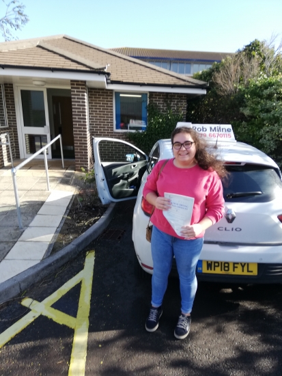 Many congratulations to a delighted Rachel Bowman of Wrington on an excellent drive and well deserved 1st time pass at Weston-super-Mare on 7th March 2019