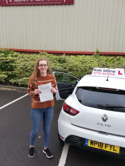 Many congratulations to a delighted Alice Newton of Clevedon on an excellent drive and well deserved pass at Weston-super-Mare on 5th April 2019