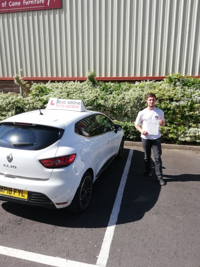 Many congratulations to a delighted Charlie Derham of Wrington who passed his driving test 1st time with ZERO faults. Well done Charlie, a fantastic drive and well deserved achievement.