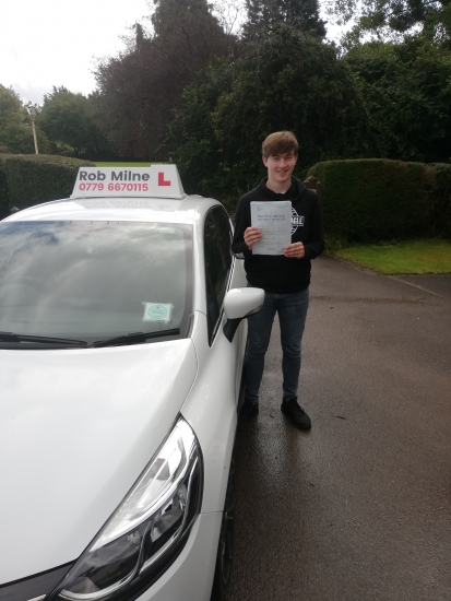Many congratulations to George Derry on a fantastic drive and well deserved pass in Weston-super-Mare on 19th August.