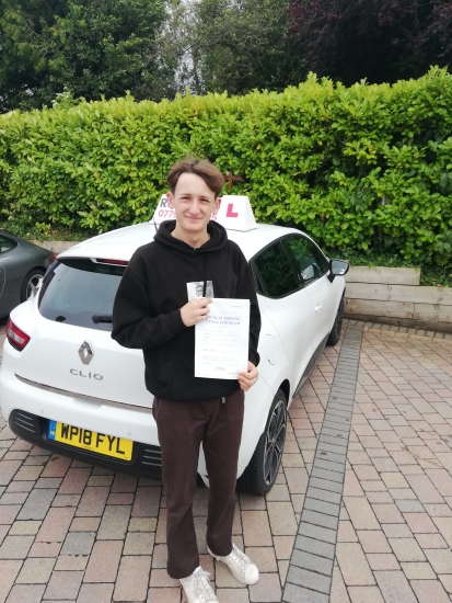 Many congratulations to a very happy Toby Dibble of Churchill on an excellent drive and well deserved pass at Weston-super-Mare on 6th September