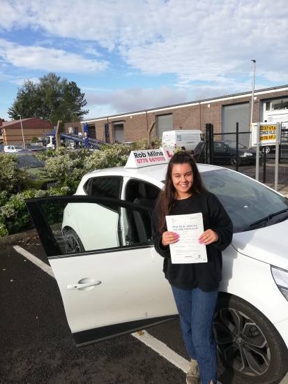 Many Congratulations to Evie Brock of Congresbury on an excellent drive and well deserved pass in Weston-super-Mare on 23rd September 2019.