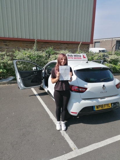 Many congratulations to Samantha Crockett on a fantastic drive and well deserved 1st time pass at Weston-super-Mare on August 12th.Well done Sammy, keep driving safely.
