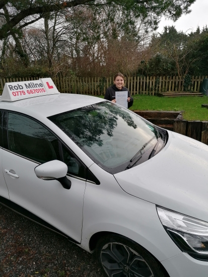 Many congratulations to a very happy Meg Coman of Congresbury on an excellent drive and well deserved 1st time pass at Weston-super-Mare on 23rd December 2020