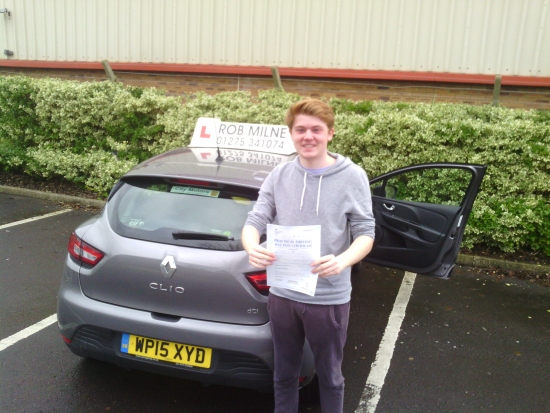 Congratulations James Im glad all your hard work got you the excellent result your efforts deservedKeep driving safely