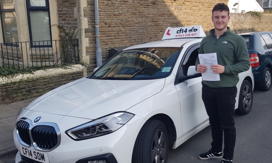 Many Congratulations To Hedd, Passing On His Very First Attempt With Just 2 Minors!<br />
 <br />
Superb Driver, Well Deserved – Time To Concentrate On Those Other Exams For Work Now, But If You Are Half As Good At That As You Are Driving, It Will Be A Breeze For You. 🤞<br />
 <br />
Take Care, Drive Safely – Look Forward To Seeing You In Your Own Car Soon!<br />
 <br />
Best Wishes, From Everybody Here At cf14 School O