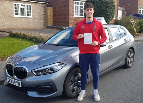 Many Congratulations To Josh, Passing With Just 3 Minors On His First Attempt With Only 18.50hrs Of Lessons Including His Test! 🏉<br />
<br />
Amazing Effort, But Thanks Go To Your Parents For Those Additional Lessons With Them, Getting You To A Great Test Standard. 👍<br />
<br />
Enjoy The Easter Hols, Enjoy The Rugby, I hope To See You Playing For Wales In The Not So Distant Future.<br />
<br />
*** WELL DONE YOU! *** 