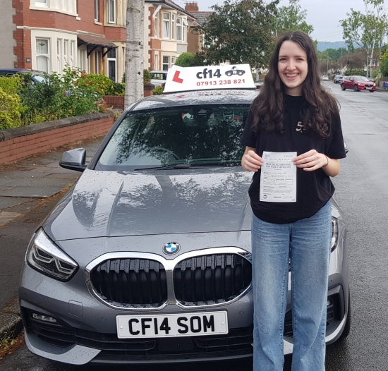 Congratulations Today To Ffion, Passing On Her First Attempt With Just A Couple Of Driving Faults, FAB! 👏<br />
Hope You Don´t Leave It Too Long Before You Venture Out In Your Parents Car - Great Driver👍<br />
Best Wishes With Your Exam Results, Take Care & Congratulations Again From All Of Us Here At cf14 School Of Motoring 🥳🎉😎