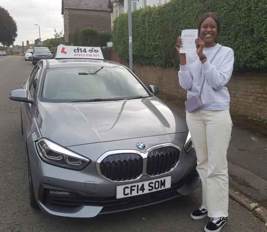 Many Congratulations To Faridah, Passing In Cardiff This Morning -  But Much To Her Amazement! 😂😂Finally She Has Got Rid Of Me Nagging Her, And She Cant Be Happier. 👍We Look Forward To You Buying Your First Car And Taking Pass Plus. Time To Enjoy That Certificate And Shiny Pink Full Licence When It Arrives.***Take Care & Congratulations Again From All Of Us Here At cf14 School O