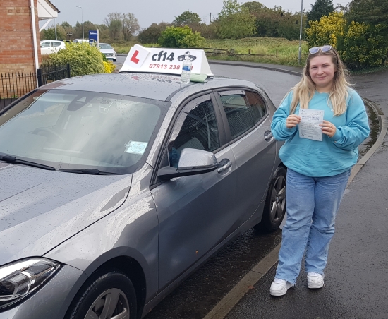 So More Congratulations To Cerys, Passing With Just 3 Minors In Cardiff Today! Pressure Slightly Off As She Needed To Pass As She Is In Training To Become A Police Detective, And A Driving Licence Must Be Obtained In Her First Year Of Service - Ahhh.Job Done, Time To Concentrate On Returning to Work And Paying Those Detective Exams Now.*** Congratulations Again, From All Of Us Here At cf14 S