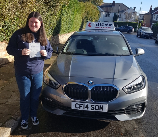 We Start The Weekend, With Lucy Passing Her Practical Driving Test Today, With Just 2 Driving Faults 👏👏👏Superb Drive Today, - Up To Gabalfa Roundabout And Back 🚘Time To Get The Car Insured 💰💵 More Like life Savings Nowadays, But One Less Thing To Worry About!Really Pleased For You, *** Many Congratulations From Us All At cf14 School Of Motoring ***