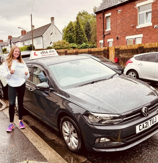 And a happy chappy feeling continues throughout this miserable weather, but we don’t care as we have another brilliant pass this morning in Cardiff tc with Hannah Creedon, who held her nerves well and received that beloved blue certificate 👏🏻😁 <br />
Hannah has been one of those very easy to get on and teach pupils and those always learn nice and quick, same with Hannah, not many lessons wer