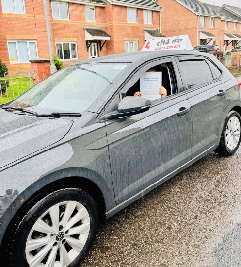 Always a great feeling when week start with a pass and today it’s a beautiful first time pass in Cardiff tc in this miserable weather with camera shy Dannielle Waters 👏🏻😊 <br />
Our journey started with a puncture on the very first lesson, but since then it’s been gain after gain on Dannielles driving skills and today here we are, congratulations you’ve passed, that’s the best sentence