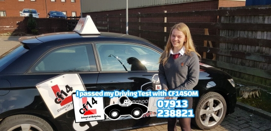 *** Many Congrtulations Alys From All Of Us Here At cf14 School Of Motoring ***<br />
<br />
Cool Calm & Collected - Well you said you were nervous but with just 2 driver faults, who are you kidding. Fab drive today, safe journey to Liverpool, good luck with Uni, great start to the weekend for both of us x 😎