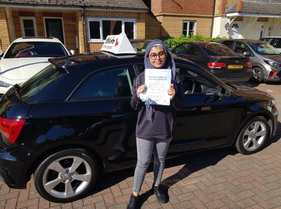 *** Many Congratulations Amirah, Passing Today Without Telling Any Of Your Friends!<br />
Tomorrow Time To Drive To School And Suprise All Of Them - Haha.<br />
Fantastic Effort, Well Done From All Of Us Here At cf14 School Of Motoring 😎 ***