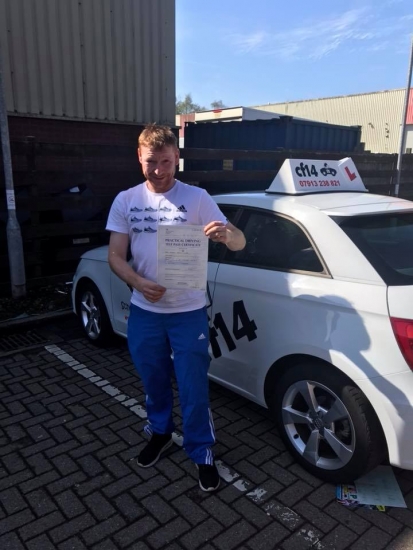 Congratulations Andy on passing your practical driving test in Cardiff today - good luck and safe driving Rebekah x