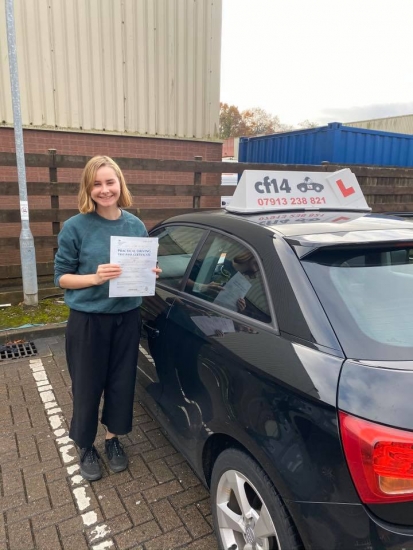 Congratulatoons Anna on passing your practical driving test in Cardiff-today with only 2 faults - your mum will def have to buy you and Sara a car now or she will never see hers again - good luck for your future plans Rebekah xx