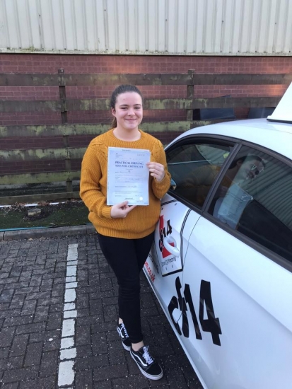 Congratulations Ashley Cox on passing your practical driving test today in cardiff after having all your lessons in Barry - you should be very proud of yourself - see you soon Rebekah xx