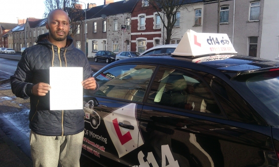 Thanks again barry You are brilliant instructor Canacute;t thank u enough for helping me with patient and professional manners once again thank so much to make that happened<br />
<br />

<br />
<br />
Brilliant News Well Done Buba just 2 minors - when in all honesty with every other driving test being postponed today due to the inclement weather a great result not just that an excellent student Enjoy your new 