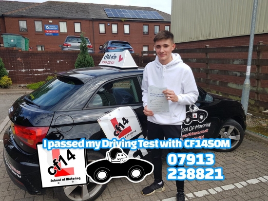 Many Congratulations Callum, Passing Today In Cardiff, On Your First Attempt, EASILY Having Only Started Driving Last Month, - With No Previous Experience - WOW!🍾