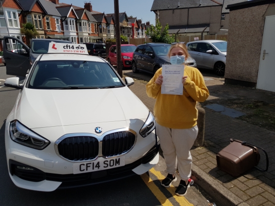 *** Many Congratulation Charlotte, Passing First Time In Cardiff. Well We´ve Had Some Highs & Lows To Get Here, But Somehow - And I Do Mean Somehow,You Passed With 3 Manoeuvres Today. Getting Your Left & Right Mixed Up Pulling Up On The Right Side Of The Road - When Not Asked For - Interesting. <br />
<br />
Going The Wrong Direction 3 Times And Having To Do A Three Point Turn To Get Back On T