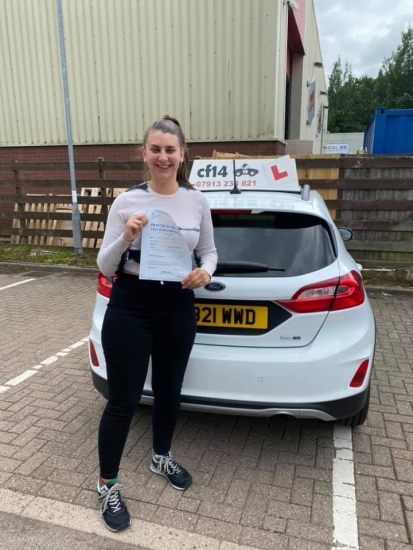 Congratulations Charlotte on passing your practical driving test on your first attempt in cardiff today - now you can drive yourself to maccys