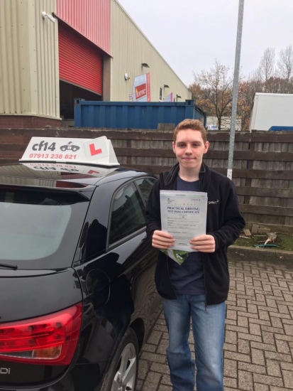 Congratulations Dan on your first time pass to day in Cardiff - a pleasure to teach - drive safe Rebekah x