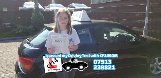Many Congratulations Elin, Passing First Time!<br />
<br />
With Your Car Already Waiting On Your Drive, Enjoy Your Day, And Give Me A Wave When We Pass Each Other On The Road.<br />
<br />
WELL DONE